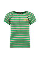 Like Flo Meisjes t-shirt gestreept - Groen stripe