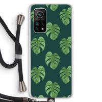 Monstera leaves: Xiaomi Mi 10T 5G Transparant Hoesje met koord