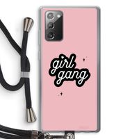 Girl Gang: Samsung Galaxy Note 20 / Note 20 5G Transparant Hoesje met koord
