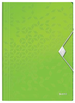 Leitz WOW elastomap met 3 kleppen, uit PP, ft A4, groen