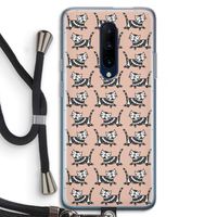 Zwarte poes: OnePlus 7 Pro Transparant Hoesje met koord