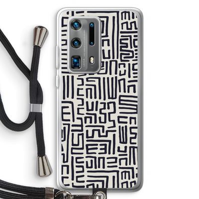 Moroccan Print: Huawei P40 Pro Plus Transparant Hoesje met koord
