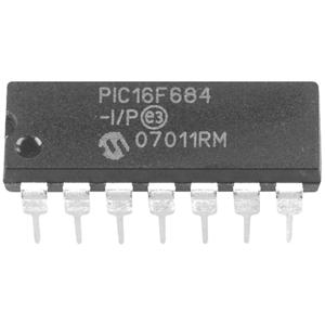 Microchip Technology Embedded microcontroller PDIP-14 8-Bit 20 MHz Aantal I/Os 12 Tube