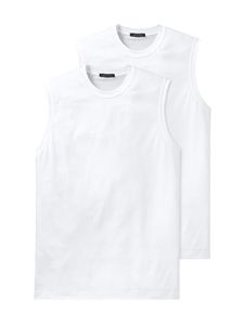 Schiesser - 2p Shirt 0/0 - American - wit, Maat:S