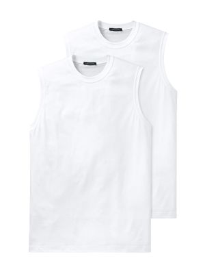 Schiesser - 2p Shirt 0/0 - American - wit, Maat:S