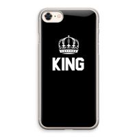 King zwart: iPhone 8 Transparant Hoesje