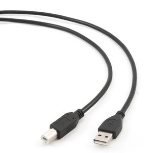 Gembird CCP-USB2-AMBM-6 USB-kabel USB-A naar USB-B 1,8m zwart