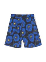 Kenzo Kids short en coton à fleurs - Bleu - thumbnail