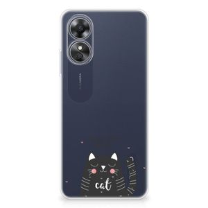 OPPO A17 Telefoonhoesje met Naam Cat Good Day