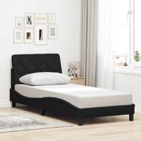 Bedframe zonder matras 90x200 cm stof zwart