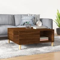 Salontafel 80x80x36,5 cm bewerkt hout bruin eikenkleur