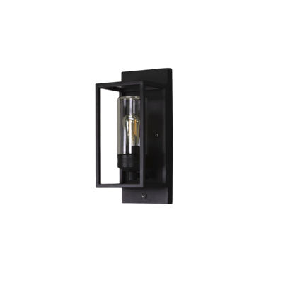 Wandlamp trani met sensor E27 zwart - Konstsmide