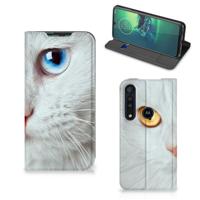 Motorola G8 Plus | Hoesje maken | Witte Kat