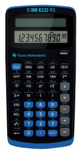 Texas Instruments TI-30 ECO RS calculator Pocket Wetenschappelijke rekenmachine Zwart