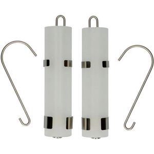 Set van 8x stuks radiator bak luchtbevochtigers/waterverdampers rond mat wit 325 ml