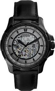 Horlogeband Fossil ME3130 Leder Zwart 22mm
