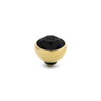 Melano Twisted Basic CZ Steentje Black | Goud