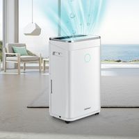 Luchtontvochtiger met Afvoerslang 25L/Dag Luchtontvochtiger met Automatische of Handmatige Lediging 24H Timer Wit