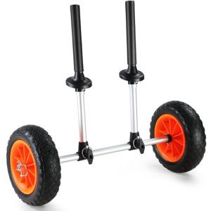 VEVOR kajaktrolley 252x670x605 mm kanotrolley belastbaar tot 127 kg surftrolley aluminiumlegering 20 cm rubberen wielen 110-455 mm verstelbaar voor boottrolley kajak kanotrolley trolley surftrolley boottrailer