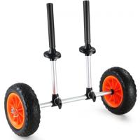 VEVOR kajaktrolley 252x670x605 mm kanotrolley belastbaar tot 127 kg surftrolley aluminiumlegering 20 cm rubberen wielen 110-455 mm verstelbaar voor boottrolley kajak kanotrolley trolley surftrolley boottrailer