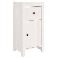 The Living Store Dressoir Massief Grenenhout - 40 x 35 x 80 cm - Wit