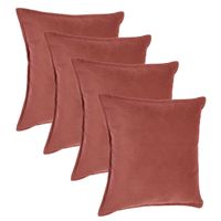 Bank/sierkussens Sophia - 4x stuks - 45 x 45 cm - polyester met rits