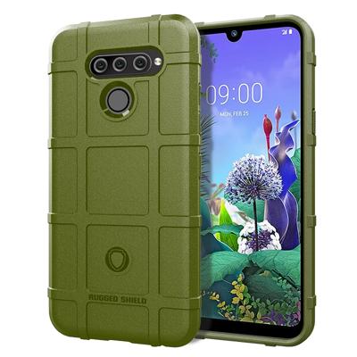 Schokbestendige beschermer cover volledige dekking siliconen case voor LG q60 (Army Green)