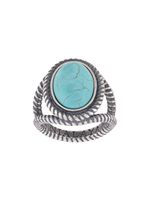 Nialaya Jewelry bague ornée de turquoise - Argent