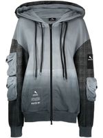 Mauna Kea hoodie zippé à effet dégradé - Bleu