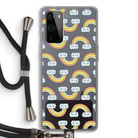 Regenboog: OnePlus 9 Pro Transparant Hoesje met koord