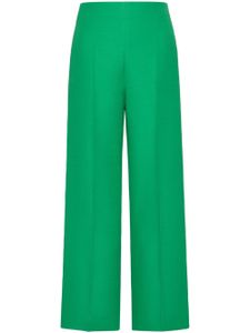 Valentino Garavani pantalon en laine mélangée à coupe ample - Vert