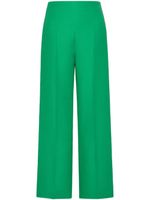 Valentino Garavani pantalon en laine mélangée à coupe ample - Vert