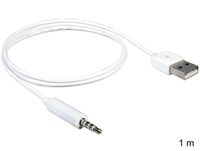 DeLOCK Cable USB-A male > Stereo jack 3.5 mm male 4 pin adapter IPod Shuffle, 1 m - thumbnail
