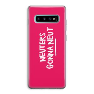 Neuters (roze): Samsung Galaxy S10 Plus Transparant Hoesje