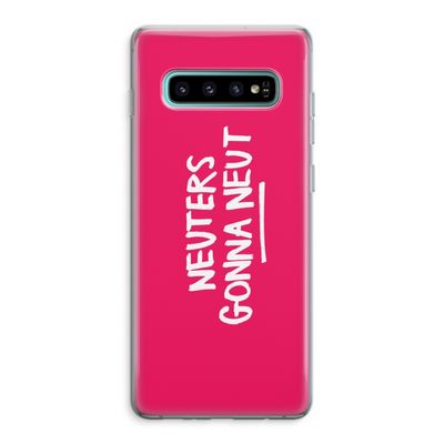 Neuters (roze): Samsung Galaxy S10 Plus Transparant Hoesje