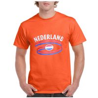 Oranje t-shirt Nederland heren - thumbnail