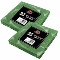 50x Groene servetten 2-laags van papier 33 x 33 cm