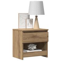 Nachtkastjes 2 st 40x30x39 cm bewerkt hout artisanaal eiken