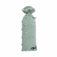 Meyco kruikenzak gebreid knots stone green Maat