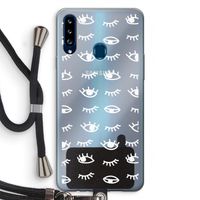 Eye pattern #3: Samsung Galaxy A20s Transparant Hoesje met koord