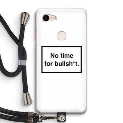 No time: Pixel 3 Transparant Hoesje met koord