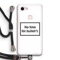 No time: Pixel 3 Transparant Hoesje met koord