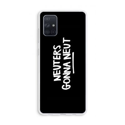 Neuters (zwart): Galaxy A71 Transparant Hoesje