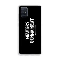 Neuters (zwart): Galaxy A71 Transparant Hoesje