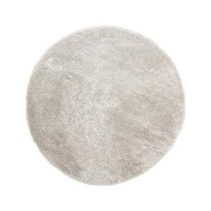 Tapeso Rond hoogpolig vloerkleed velvet - Posh lichtzilver - 80 cm