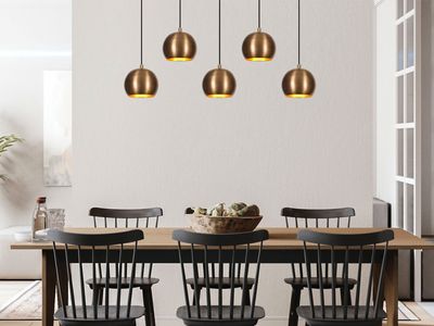 Hanglamp ZEKE 5 lampen vintage