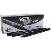 BIC visa fijne marker, lijndikte 0,7 mm, zwart, 24 stuk/ 1 doos