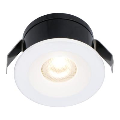 Cadiz Mini LED Inbouwspot - 12 Volt 3 Watt 200 lumen - 2700K warm wit - Dimbaar - Plat 26mm - IP44 waterdicht - Wit
