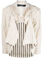 Jacquemus chemise à fines rayures - Tons neutres