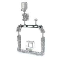 PULUZ 7 87 inch 20cm aluminium legering Dual Balls arm voor onderwater fakkel/video licht bal diameter: 2.54 cm (zwart)